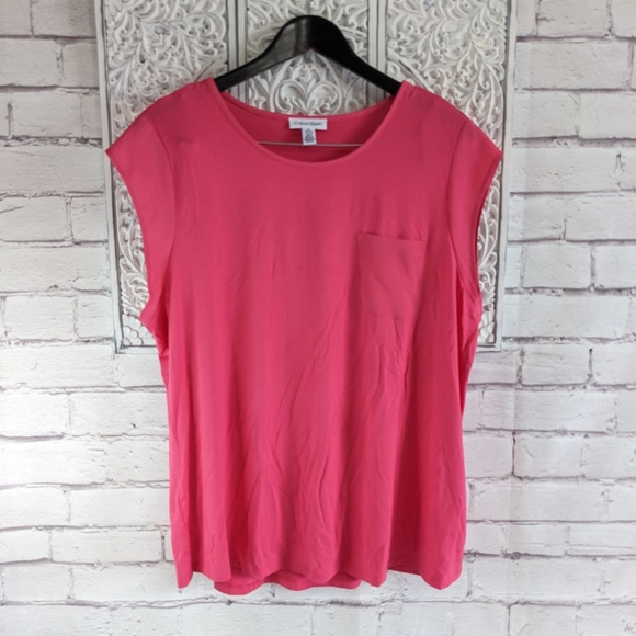 CALVIN KLEIN Sleeveless Cap Sleeve Tank Blouse Top - Picture 5 of 14